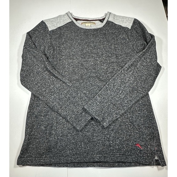 Tommy Bahama Other - Tommy Bahama Lounge Crew Neck Sweater Mens Large Gray Fleece Long Sleeve